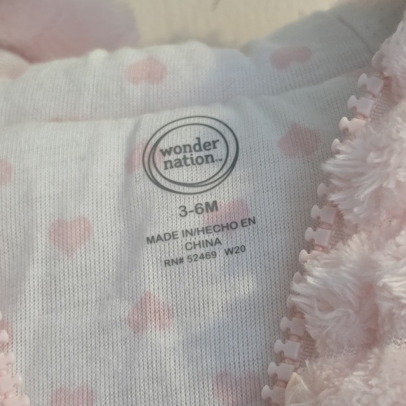 Wonder Nation Pink Fuzzy Baby Jacket - Picture 9 of 9